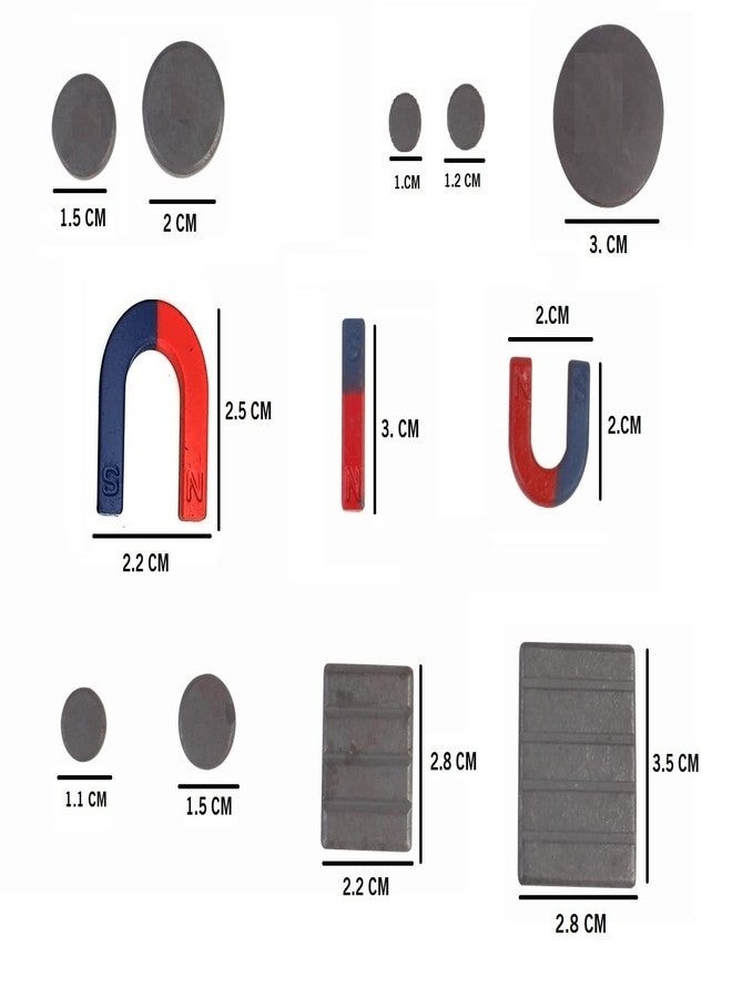 MOREL 12 PCS Physics Science Magnets KIT for Education Science Experiment Tools Including BAR/Ring/Horseshoe/Square. - Image 3
